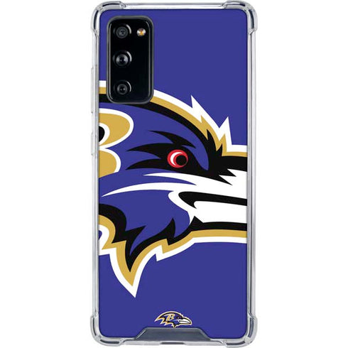 NFL Baltimore Ravens Large Logo Galaxy S20 FE Clear Case